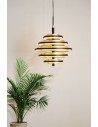 Searchlight® I Пендел Hive - черен метал и златни листа I 1 x LED - 6375-5BG - 5
