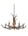 Searchlight® I Пендел Stag - Кафява смола I 6 x E14 - 6416-6BR - 2