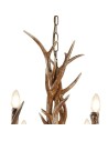 Searchlight® I Пендел Stag - Кафява смола I 6 x E14 - 6416-6BR - 3