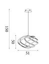 Searchlight® I Пендел Magic - хромиран метал и опал акрил I 1 x LED - 6500-7CC - 4