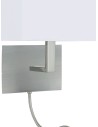 Searchlight® I Аплик Hotel с LED лампа за четене - сатенено сребрист метал I 1 x E27 - 6519SS - 3