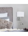 Searchlight® I Аплик Hotel с LED лампа за четене - сатенено сребрист метал I 1 x E27 - 6519SS - 5