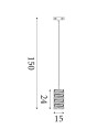 Searchlight® I LED Полилей Modena, хром и прозрачен кристал I x LED (SMD) - 65811CC - 4