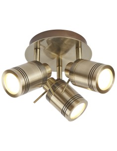Searchlight® I Спот Samson - Античен месинг, метал I 3 x GU10 - 6603AB - Цена | LEDs4economy