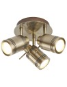 Searchlight® I Спот Samson - Античен месинг, метал I 3 x GU10 - 6603AB