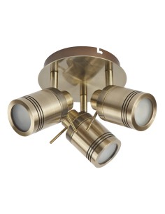Searchlight® I Спот Samson - Античен месинг, метал I 3 x GU10 - 6603AB - Цена | LEDs4economy 2