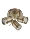 Searchlight® I Спот Samson - Античен месинг, метал I 3 x GU10 - 6603AB - 2