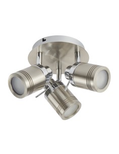 Searchlight® I Спот Samson - сатенено сребрист метал I 3 x GU10 - 6603SS - Цена | LEDs4economy 2