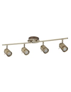 Searchlight® I Спот Samson - Античен месинг, метал I 4 x GU10 - 6604AB - Цена | LEDs4economy 2