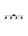 Searchlight® I Спот Samson - черен метал I 4 x GU10 - 6604BK