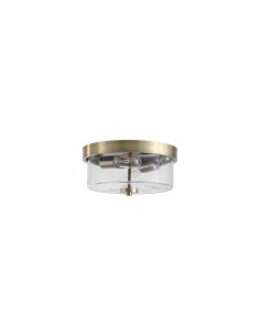 Searchlight® I Preston плафон, античен месинг и стъкло I 2 x E27 - 66210-2AB - Цена | LEDs4economy 2