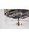 Searchlight® I Preston плафон, античен месинг и стъкло I 2 x E27 - 66210-2AB - 3