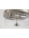 Searchlight® I Preston плафон, сатенено сребристо и стъкло I 2 x E27 - 66210-2SS - 3