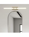 Searchlight® I LED Аплик Parma, сатениран месинг, метал и прозрачно стъкло I 1 x LED - 66412SB - 5