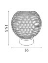 Searchlight® I Настолна лампа Mila - Античен месинг, метал и кафяво стъкло I 1 x E27 - 67008AB - 4