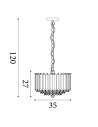 Searchlight® I Пендел Sigma - хромиран метал и акрил I 4 x E14 - 6715CC - 4