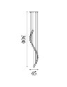Searchlight® I Пендел Ice Cube - хромиран метал и стъкло I 20 x LED - 6720-20-LED - 4