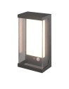 Searchlight® I Solar Аплик за външна употреба - черен метал и бял поликарбонат I 1 x LED - 67419BK