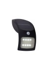 Searchlight® I Solar Аплик за външна употреба - черен метал и бял поликарбонат I 8 x LED - 67420BK-PIR