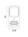 Searchlight® I Solar Аплик за външна употреба - черен метал и бял поликарбонат I 8 x LED - 67420BK-PIR - 4