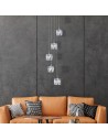 Searchlight® I Пендел Ice Cube - хромиран метал и стъкло I 5 x LED - 6775-5-LED - 4