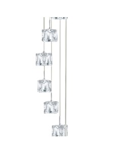 Searchlight® I Пендел Ice Cube - хромиран метал и стъкло I 8 x LED - 6778-8-LED - Цена | LEDs4economy 2