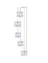 Searchlight® I Пендел Ice Cube - хромиран метал и стъкло I 8 x LED - 6778-8-LED - 2