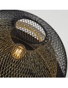 Searchlight® I Honeycomb плафон - Черен метал и златна мрежа I 1 x E27 - 6840BGO - 3