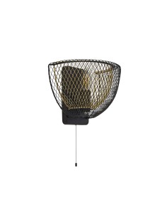 Searchlight® I Аплик Honeycomb - черен метал и златна мрежа I 1 x E14 - 6842BGO - Цена | LEDs4economy 2