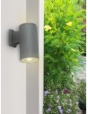 Searchlight® I Външен аплик Hamburg - сив метал и прозрачно стъкло I 1 x E27 - 6871GY - 5