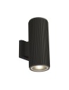 Searchlight® I Външен аплик Hamburg - черен метал и стъкло I 2 x E27 - 6872BK