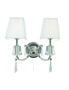Searchlight® I Аплик Portico - хром, метал и стъкло I 2 x G9 - 6882-2CC - Цена | LEDs4economy
