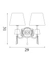 Searchlight® I Аплик Portico - хром, метал и стъкло I 2 x G9 - 6882-2CC - 3