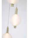 Searchlight® I Luminique LED Полилей, сатениран месинг, метал със стъкло I 5 x LED - 69410-5SB - 3