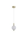 Searchlight® I LED Полилей Luminique, сатениран месинг, метал със стъкло I 1 x LED - 69410SB - 2