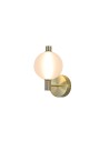 Searchlight® I LED Аплик Luminique, сатениран месинг, метал със стъкло I 1 x LED - 69411-1SB - 2