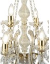 Searchlight® I Полилей Marie Therese 1 - полиран месинг и прозрачен акрил I 12 x E14 - 699-12 - 3