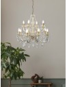 Searchlight® I Полилей Marie Therese 1 - полиран месинг и прозрачен акрил I 12 x E14 - 699-12 - 5