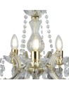 Searchlight® I Пендел Marie Therese - полиран месинг и прозрачен акрил I 5 x E14 - 699-5 - 3