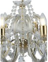 Searchlight® I Пендел Marie Therese - полиран месинг и прозрачен акрил I 8 x E14 - 699-8 - 3