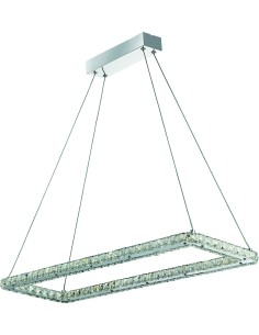 Searchlight® I Пендел Clover - хром и прозрачно стъкло I 1 x LED - 7012CC - Цена | LEDs4economy