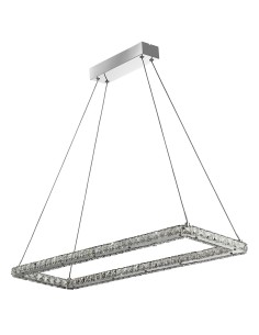 Searchlight® I Пендел Clover - хром и прозрачно стъкло I 1 x LED - 7012CC - Цена | LEDs4economy 2