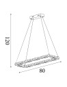 Searchlight® I Пендел Clover - хром и прозрачно стъкло I 1 x LED - 7012CC - 4
