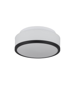 Searchlight® I Cheese плафон - Черен метал и бяло стъкло I 2 x E27 - 7039-23BK - Цена | LEDs4economy 2