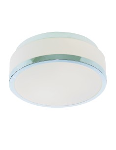 Searchlight® I Cheese Плафон - хромиран метал и бяло стъкло I 2 x E27 - 7039-23CC - Цена | LEDs4economy 2
