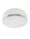 Searchlight® I Cheese Плафон - хромиран метал и бяло стъкло I 2 x E27 - 7039-23CC - 2