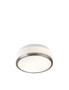 Searchlight® I Cheese плафон - сатенено сребрист метал и бяло стъкло I 2 x E27 - 7039-23SS - Цена | LEDs4economy