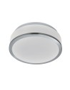 Searchlight® I Cheese плафон - сатенено сребрист метал и бяло стъкло I 2 x E27 - 7039-23SS - 2