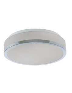 Searchlight® I Плафон Cheese - хромиран метал и бяло стъкло I 2 x E27 - 7039-28CC - Цена | LEDs4economy 2