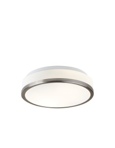 Searchlight® I Cheese плафон - сатенено сребрист метал и бяло стъкло I 2 x E27 - 7039-28SS - Цена | LEDs4economy